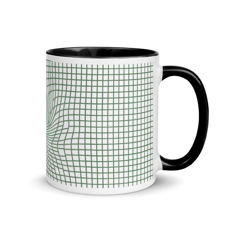 【Deep Focus】Premium Geometric Grid Ceramic Mug - 11 oz (Color-Accented Collection) - Beauty Online™ 肌齡喜源™