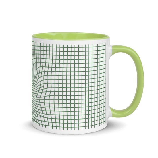 【Deep Focus】Premium Geometric Grid Ceramic Mug - 11 oz (Color-Accented Collection) - Beauty Online™ 肌齡喜源™
