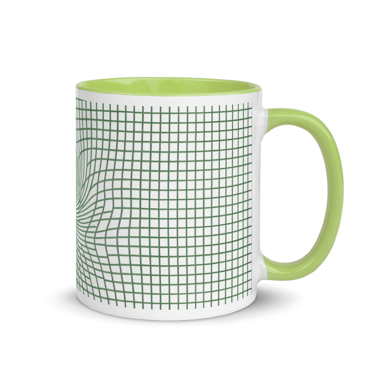 【Deep Focus】Premium Geometric Grid Ceramic Mug - 11 oz (Color-Accented Collection) - Beauty Online™ 肌齡喜源™