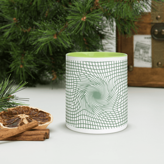 【Deep Focus】Premium Geometric Grid Ceramic Mug - 11 oz (Color-Accented Collection) - Beauty Online™ 肌齡喜源™