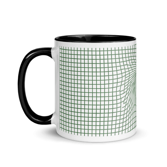 【Deep Focus】Premium Geometric Grid Ceramic Mug - 11 oz (Color-Accented Collection) - Beauty Online™ 肌齡喜源™