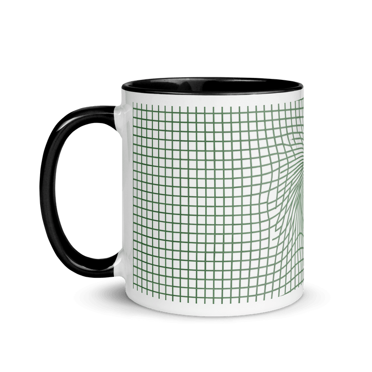【Deep Focus】Premium Geometric Grid Ceramic Mug - 11 oz (Color-Accented Collection) - Beauty Online™ 肌齡喜源™