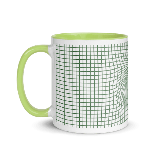 【Deep Focus】Premium Geometric Grid Ceramic Mug - 11 oz (Color-Accented Collection) - Beauty Online™ 肌齡喜源™