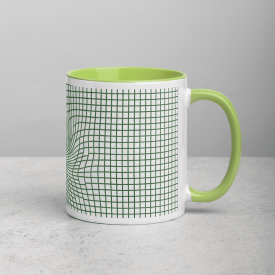 【Deep Focus】Premium Geometric Grid Ceramic Mug - 11 oz (Color-Accented Collection) - Beauty Online™ 肌齡喜源™