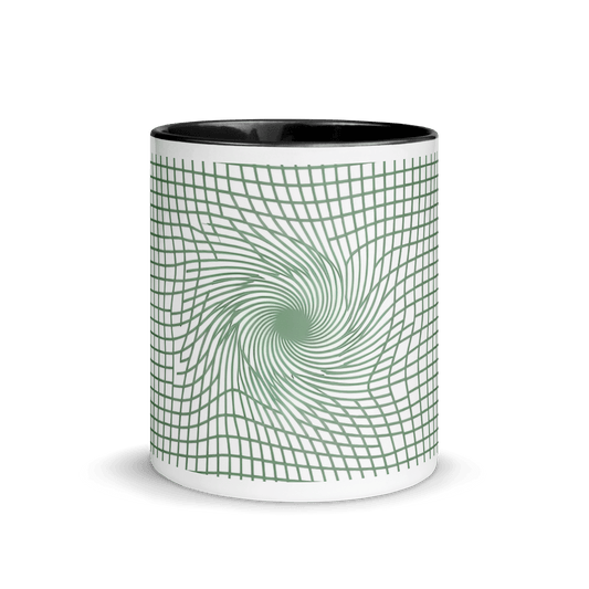 【Deep Focus】Premium Geometric Grid Ceramic Mug - 11 oz (Color-Accented Collection) - Beauty Online™ 肌齡喜源™