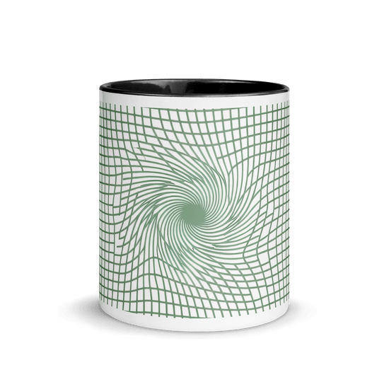【Deep Focus】Premium Geometric Grid Ceramic Mug - 11 oz (Color-Accented Collection) - Beauty Online™ 肌齡喜源™