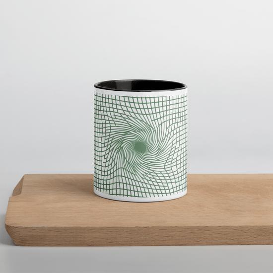 【Deep Focus】Premium Geometric Grid Ceramic Mug - 11 oz (Color-Accented Collection) - Beauty Online™ 肌齡喜源™