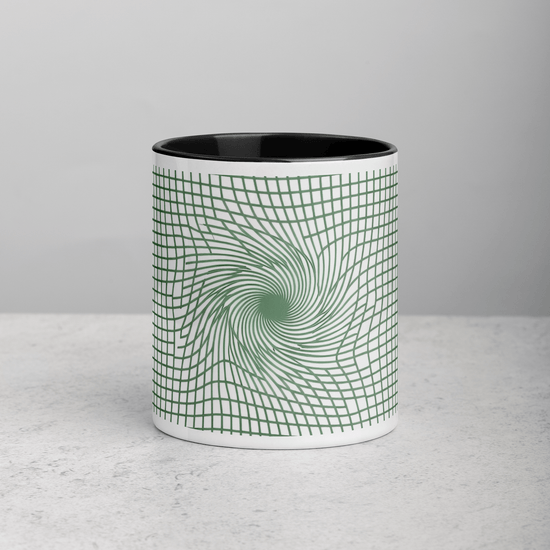 【Deep Focus】Premium Geometric Grid Ceramic Mug - 11 oz (Color-Accented Collection) - Beauty Online™ 肌齡喜源™