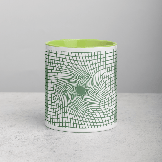 【Deep Focus】Premium Geometric Grid Ceramic Mug - 11 oz (Color-Accented Collection) - Beauty Online™ 肌齡喜源™