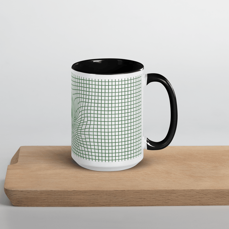 【Deep Focus】Premium Geometric Grid Ceramic Mug - 15 oz (Stealth Black Edition) - Beauty Online™ 肌齡喜源™