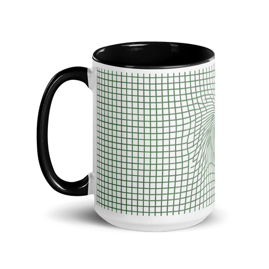 【Deep Focus】Premium Geometric Grid Ceramic Mug - 15 oz (Stealth Black Edition) - Beauty Online™ 肌齡喜源™