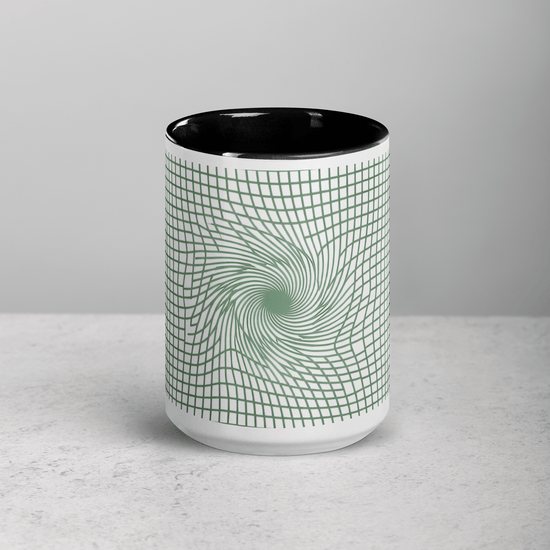 【Deep Focus】Premium Geometric Grid Ceramic Mug - 15 oz (Stealth Black Edition) - Beauty Online™ 肌齡喜源™