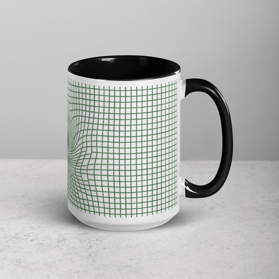 【Deep Focus】Premium Geometric Grid Ceramic Mug - 15 oz (Stealth Black Edition) - Beauty Online™ 肌齡喜源™