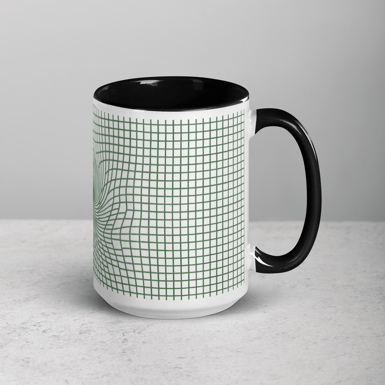 【Deep Focus】Premium Geometric Grid Ceramic Mug - 15 oz (Stealth Black Edition) - Beauty Online™ 肌齡喜源™