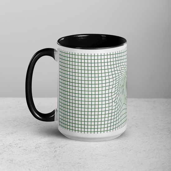 【Deep Focus】Premium Geometric Grid Ceramic Mug - 15 oz (Stealth Black Edition) - Beauty Online™ 肌齡喜源™