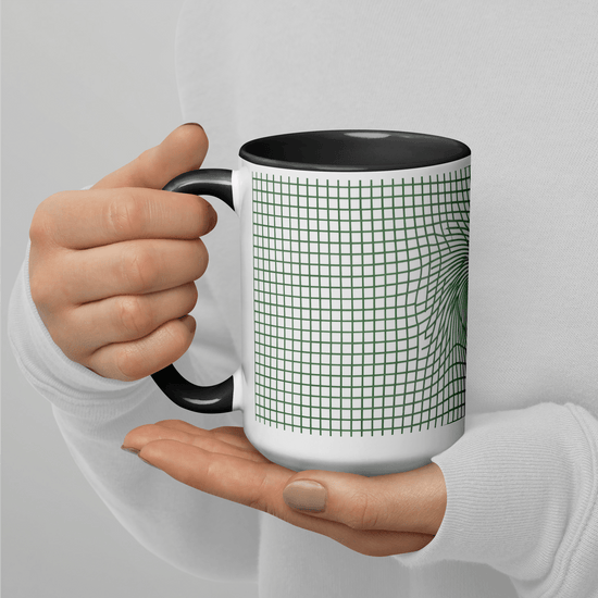 【Deep Focus】Premium Geometric Grid Ceramic Mug - 15 oz (Stealth Black Edition) - Beauty Online™ 肌齡喜源™