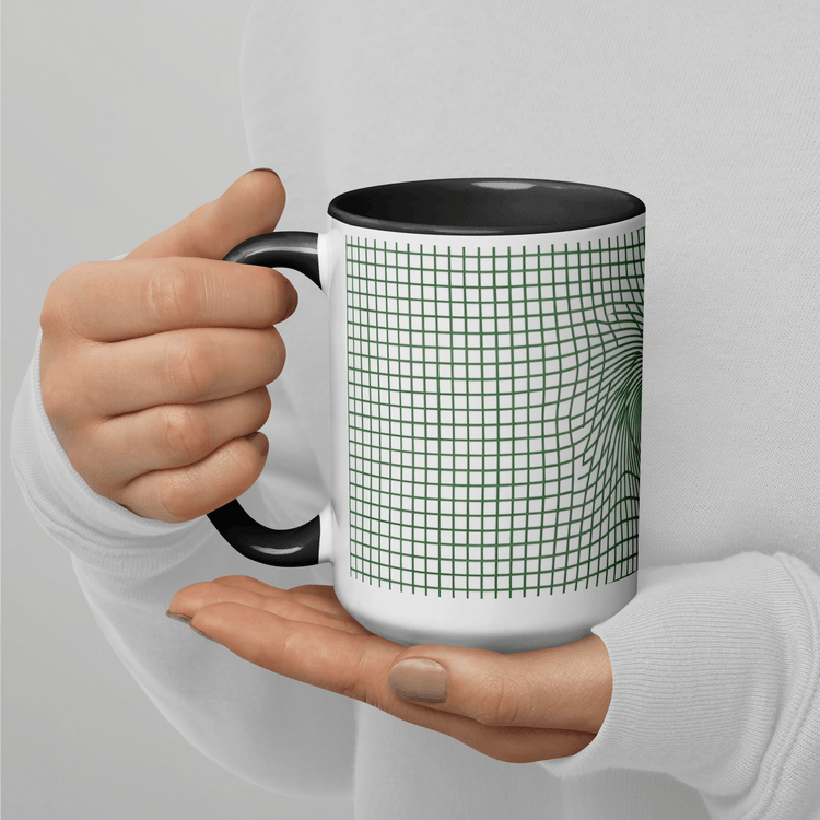 【Deep Focus】Premium Geometric Grid Ceramic Mug - 15 oz (Stealth Black Edition) - Beauty Online™ 肌齡喜源™