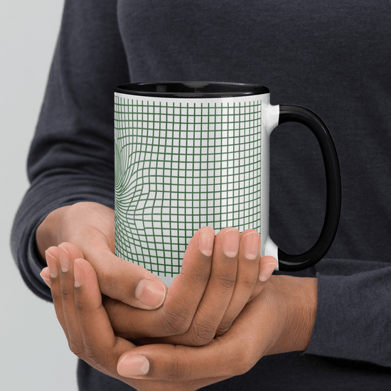 【Deep Focus】Premium Geometric Grid Ceramic Mug - 15 oz (Stealth Black Edition) - Beauty Online™ 肌齡喜源™