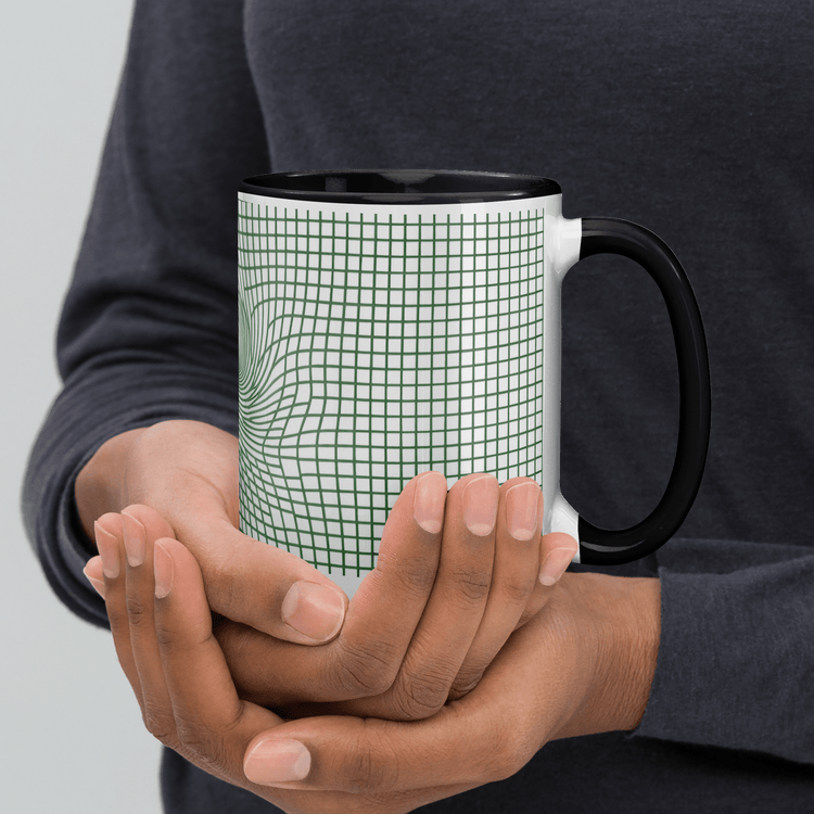 【Deep Focus】Premium Geometric Grid Ceramic Mug - 15 oz (Stealth Black Edition) - Beauty Online™ 肌齡喜源™