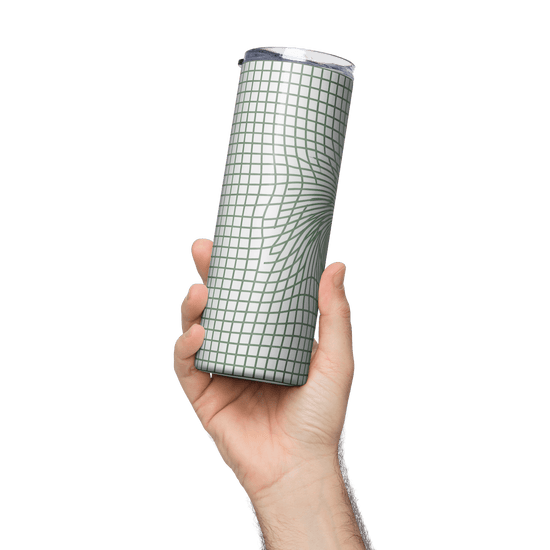 【Deep Focus】Premium Geometric Grid Stainless Steel Skinny Tumbler - Beauty Online™ 肌齡喜源™