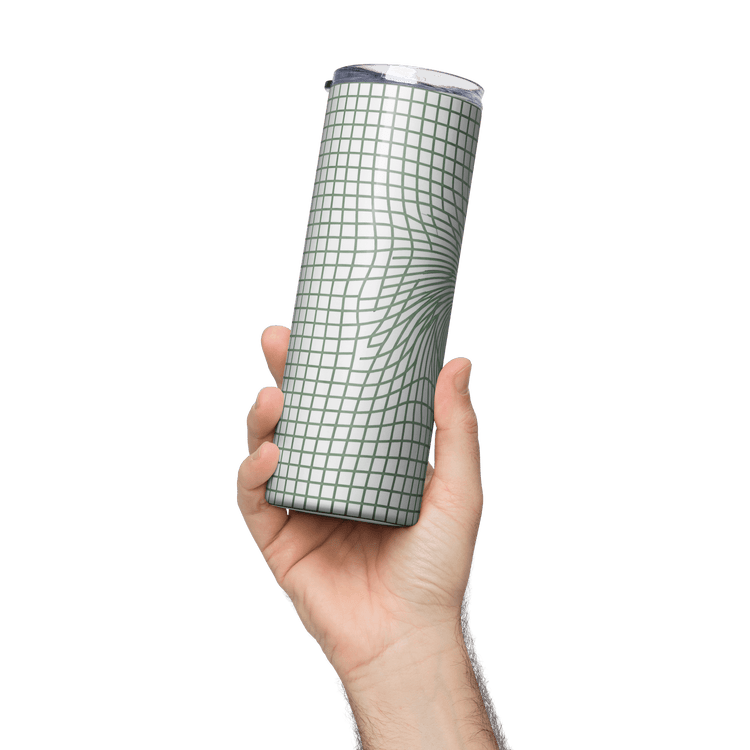 【Deep Focus】Premium Geometric Grid Stainless Steel Skinny Tumbler - Beauty Online™ 肌齡喜源™