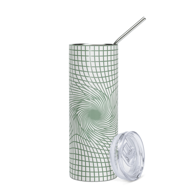 【Deep Focus】Premium Geometric Grid Stainless Steel Skinny Tumbler - Beauty Online™ 肌齡喜源™