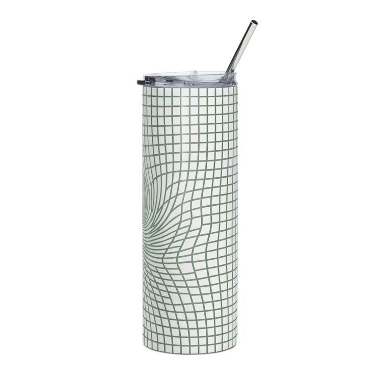 【Deep Focus】Premium Geometric Grid Stainless Steel Skinny Tumbler - Beauty Online™ 肌齡喜源™