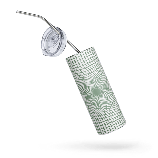 【Deep Focus】Premium Geometric Grid Stainless Steel Skinny Tumbler - Beauty Online™ 肌齡喜源™