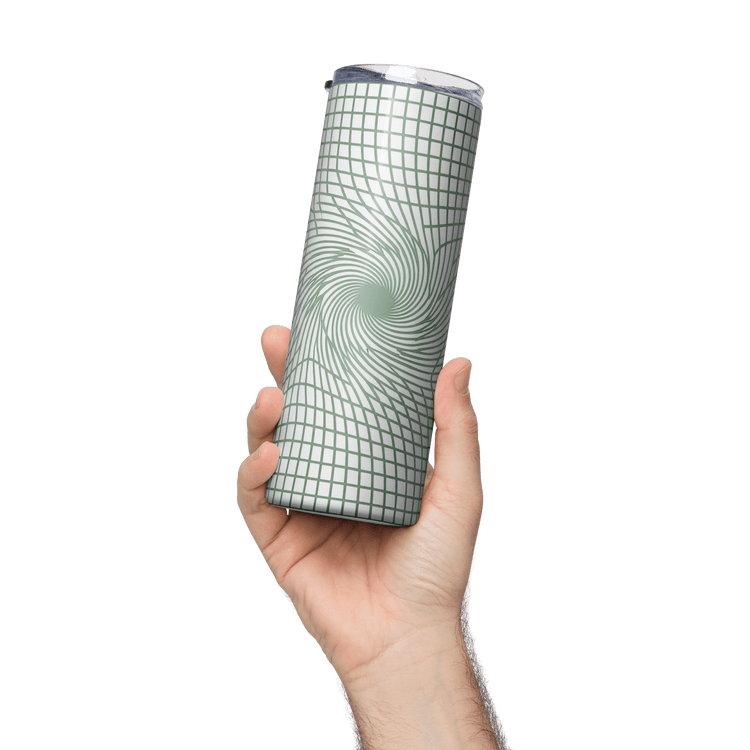 【Deep Focus】Premium Geometric Grid Stainless Steel Skinny Tumbler - Beauty Online™ 肌齡喜源™