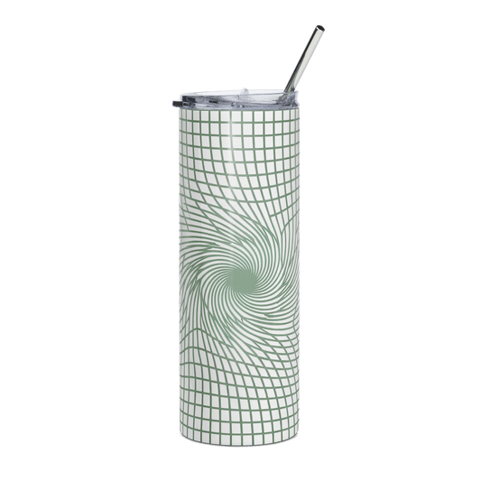 【Deep Focus】Premium Geometric Grid Stainless Steel Skinny Tumbler - Beauty Online™ 肌齡喜源™