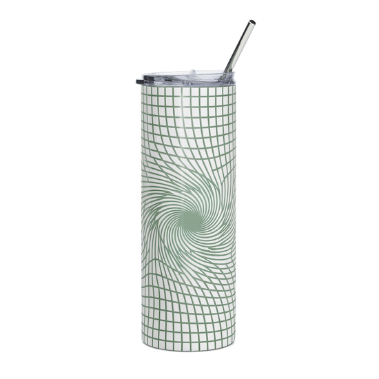 【Deep Focus】Premium Geometric Grid Stainless Steel Skinny Tumbler - Beauty Online™ 肌齡喜源™