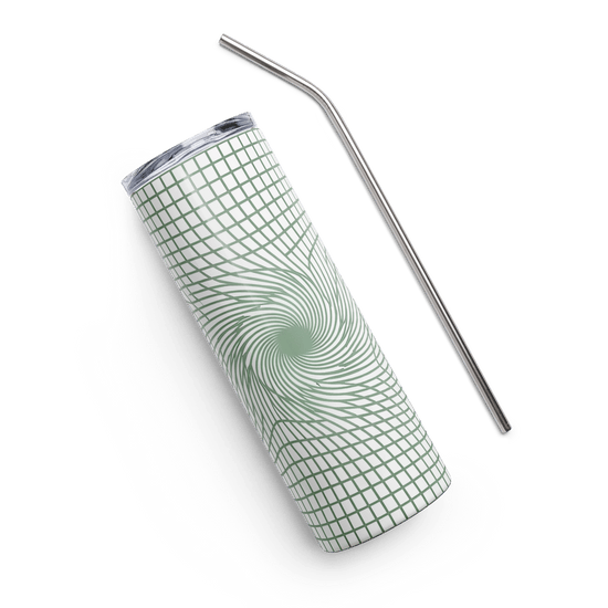 【Deep Focus】Premium Geometric Grid Stainless Steel Skinny Tumbler - Beauty Online™ 肌齡喜源™