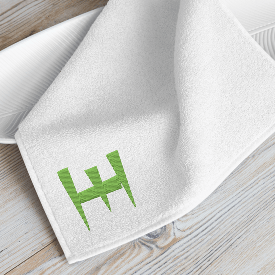 Imabari Cotton Hand Towel – Custom Chinese Surname Embroidery (White) - Beauty Online™ 肌齡喜源™