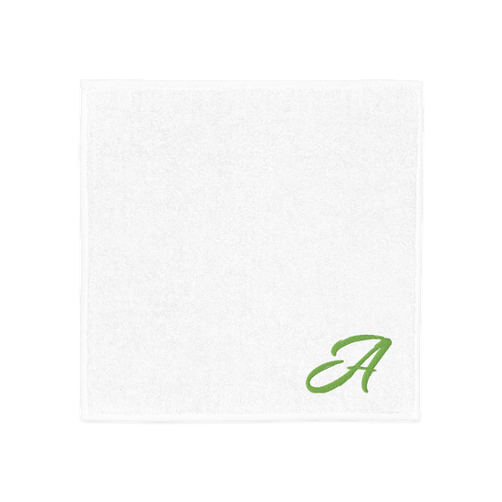 Imabari Cotton Hand Towel – Custom Initial Embroidery (White / A - Z) - Beauty Online™ 肌齡喜源™