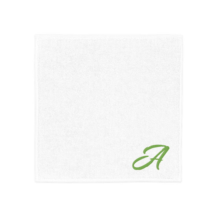 Imabari Cotton Hand Towel – Custom Initial Embroidery (White / A - Z) - Beauty Online™ 肌齡喜源™