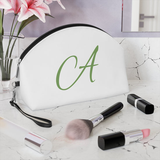 【The Secret Code】Minimalist Waterproof PU Cosmetic Bag (Custom Initial A-Z) - Beauty Online™ 肌齡喜源™