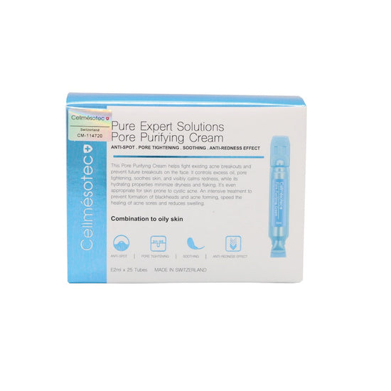 Pure Expert Solutions Pore Purifying Cream CM004-Cellmésotec-e2ml*25 Tubes-Beauty Online HK-BeautyOnlineHK-Hong Kong Beauty-Beauty Online-肌齡喜源-美容產品-Skincare Hong Kong-Swiss Skincare-網購美妝-美妝保健專家-創新健康科技-瑞士產品-澳洲產品-Online Beauty Shopping-Beauty and Health Care Expert-Innovative Health Technology-Swiss Products-Australian Products-Skincare Brand-Healthcare Brand