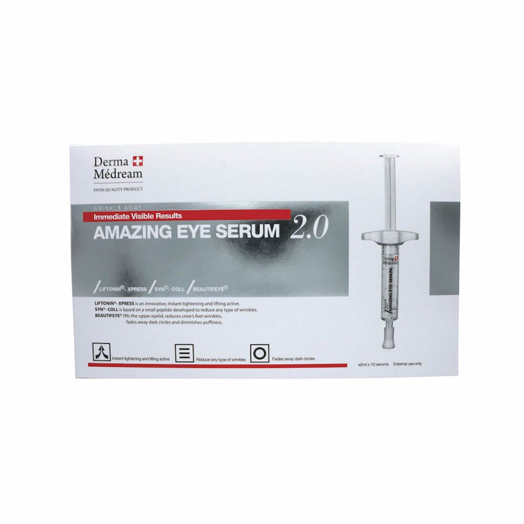 Wrinkle Away Amazing Eye Serum (Non-Injection, External Use Only) DM021-Derma Médream 肌夢瑞雪-e2ml*10 Ampoules per Box-Beauty Online HK-BeautyOnlineHK-Hong Kong Beauty-Beauty Online-肌齡喜源-美容產品-Skincare Hong Kong-Swiss Skincare-網購美妝-美妝保健專家-創新健康科技-瑞士產品-澳洲產品-Online Beauty Shopping-Beauty and Health Care Expert-Innovative Health Technology-Swiss Products-Australian Products-Skincare Brand-Healthcare Brand