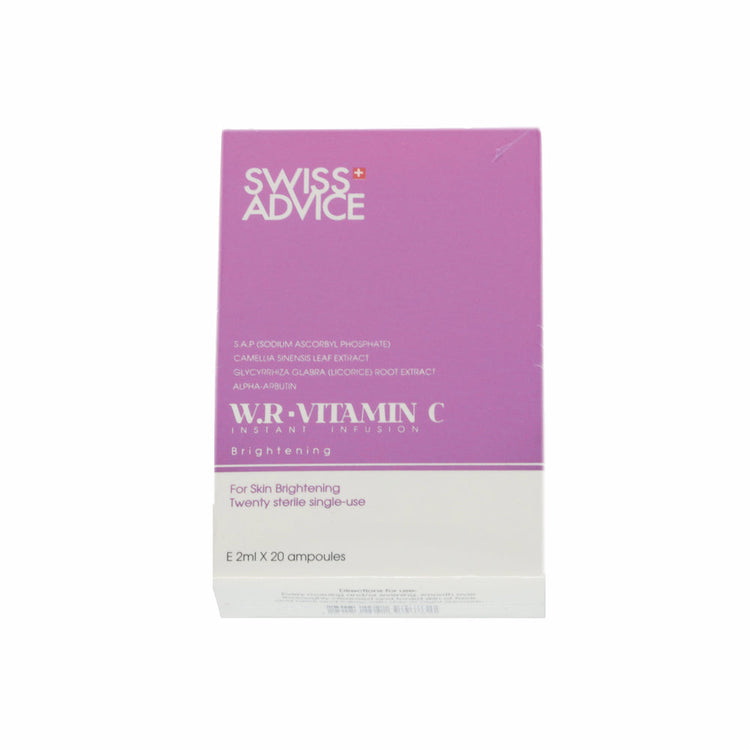 W.R. – Vitamin C Instant Infusion Serum SA008-Swiss Advice 瑞雅絲夢-e2ml Ampoule*20 Ampoules per Box-Beauty Online HK-BeautyOnlineHK-Hong Kong Beauty-Beauty Online-肌齡喜源-美容產品-Skincare Hong Kong-Swiss Skincare-網購美妝-美妝保健專家-創新健康科技-瑞士產品-澳洲產品-Online Beauty Shopping-Beauty and Health Care Expert-Innovative Health Technology-Swiss Products-Australian Products-Skincare Brand-Healthcare Brand