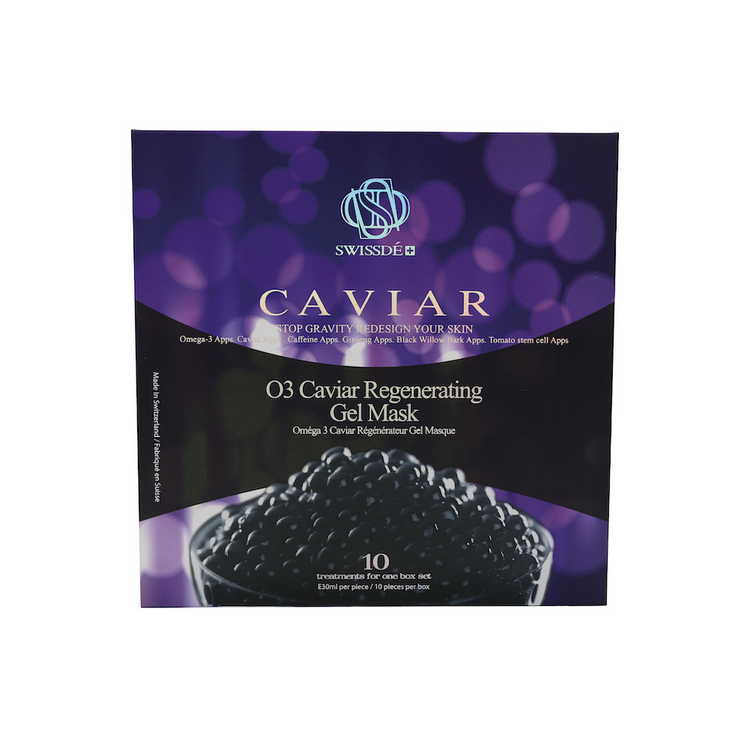 O3 Caviar Regenerating Gel Mask SW005-Swissdé 瑞之雪皇族-e30ml Piece*10 Pieces per Box-Beauty Online HK-BeautyOnlineHK-Hong Kong Beauty-Beauty Online-肌齡喜源-美容產品-Skincare Hong Kong-Swiss Skincare-網購美妝-美妝保健專家-創新健康科技-瑞士產品-澳洲產品-Online Beauty Shopping-Beauty and Health Care Expert-Innovative Health Technology-Swiss Products-Australian Products-Skincare Brand-Healthcare Brand