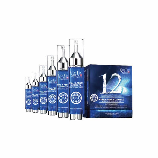 Costec Suisse - Hyal X - Pert 5 Complex Water Soothing Serum Ampoule (Moisturising, Rejuvenating, Brightening) (e5ml Ampoule/6 Ampoules per Box) CT002 - Beauty Online™ 肌齡喜源™