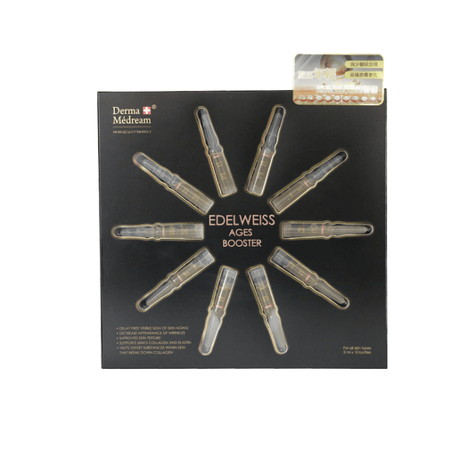 Derma Medream – EDELWEISS AGES BOOSTER (Anti - Wrinkle Aging, Firming, Lifting, Reduce Fine Lines, Sensitive, Moisturising, Rejuvenation) (e2 ml x 10 bottles) DM046 - Beauty Online™ 肌齡喜源™
