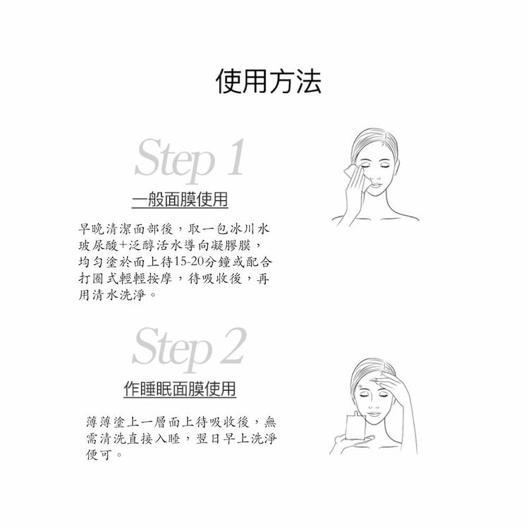 Derma Medream - Glacier Water Hyaluronic Acid + Nano Whitening and Smoothing Gel Film Mask Set (Replenishing, Brightening, Reducing Fine Lines, Whitening and Lightening, Hydrating, Firming) CB013 - Beauty Online™ 肌齡喜源™