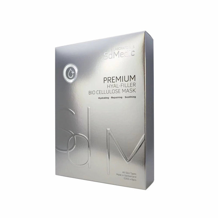 SdMedic – Premium Hyal - Filler Bio Cellulose Mask (Moisturising, Hydrating, Brightening, Pore Minimizing, Sensitive, Soothing) (e30g*6pcs One box) SD010 - Beauty Online™ 肌齡喜源™