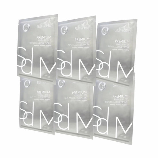 SdMedic – Premium Hyal - Filler Bio Cellulose Mask (Moisturising, Hydrating, Brightening, Pore Minimizing, Sensitive, Soothing) (e30g*6pcs One box) SD010 - Beauty Online™ 肌齡喜源™